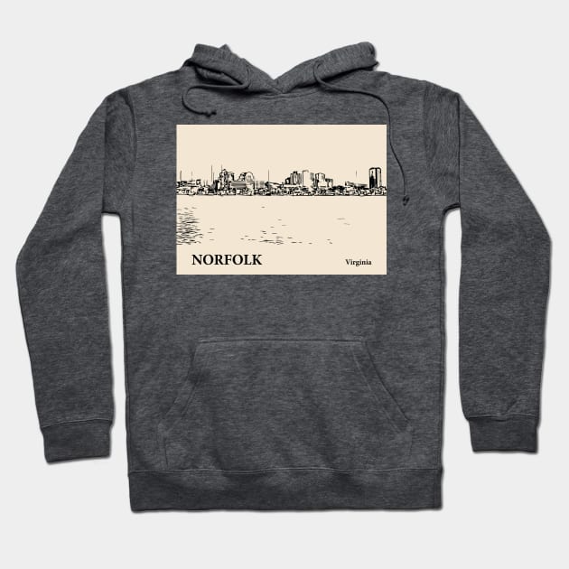 Norfolk - Virginia Hoodie by Lakeric